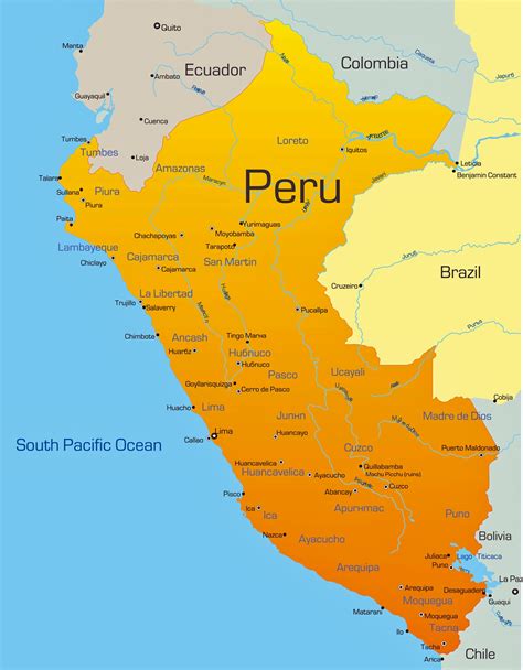 map of peru with cities.